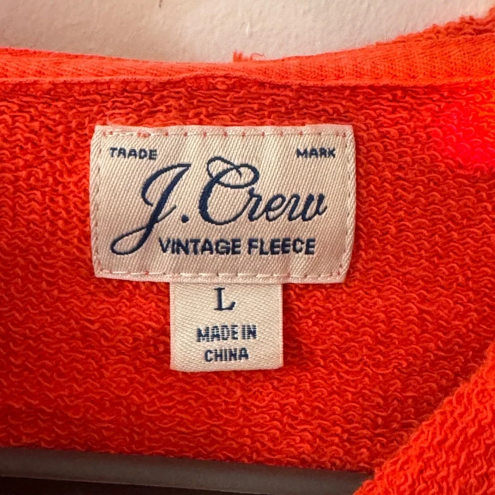 J. Crew Men's Bright Red Hoodie Sweater